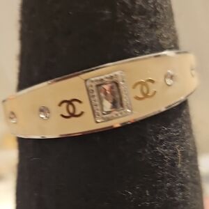 Cream and Gold Women's Bracelet